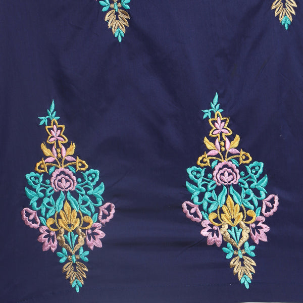 Eralook taffeta sartin Blue Butta lehengha choli for women(free size, BLUE)