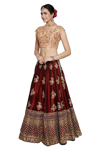 Eralook Present Maroon Pari  lehengha choli for women(free size, maroon)