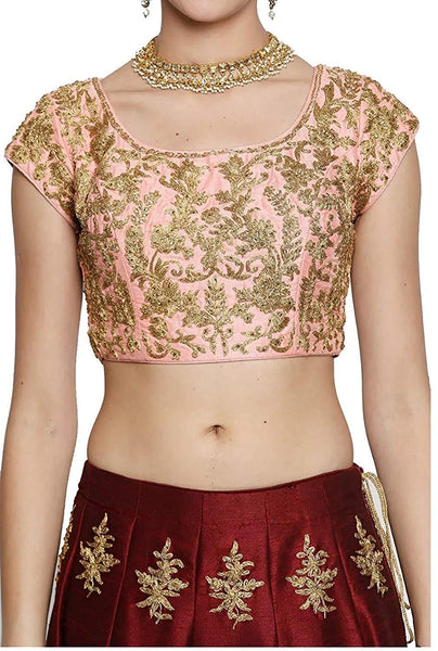 Eralook Present Maroon Pari  lehengha choli for women(free size, maroon)