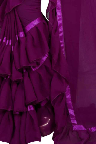 Eralook Present Ruffel saree for women