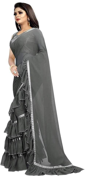 Eralook Present Ruffel saree for women