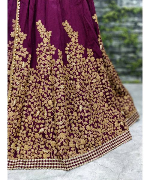 Eralook taffeta Jelly Pink  lehengha choli for women(free size, jellypink)