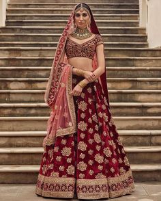 Eralook Present Maroon gota lehengacholi for bridal