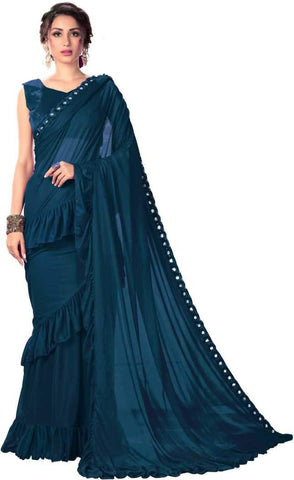 Indiansaari Present  Beautiful Lycra Bland saree for women