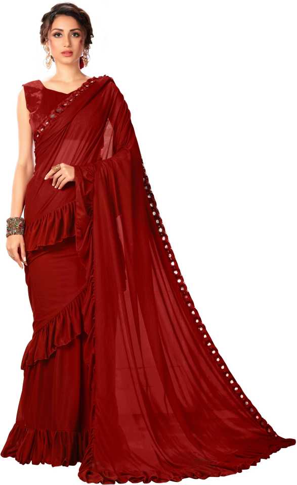 Indiansaari Present  Beautiful Lycra Bland saree for women