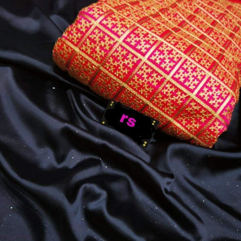 Indiansaari Present  Beautiful Sartin silk  saree for women