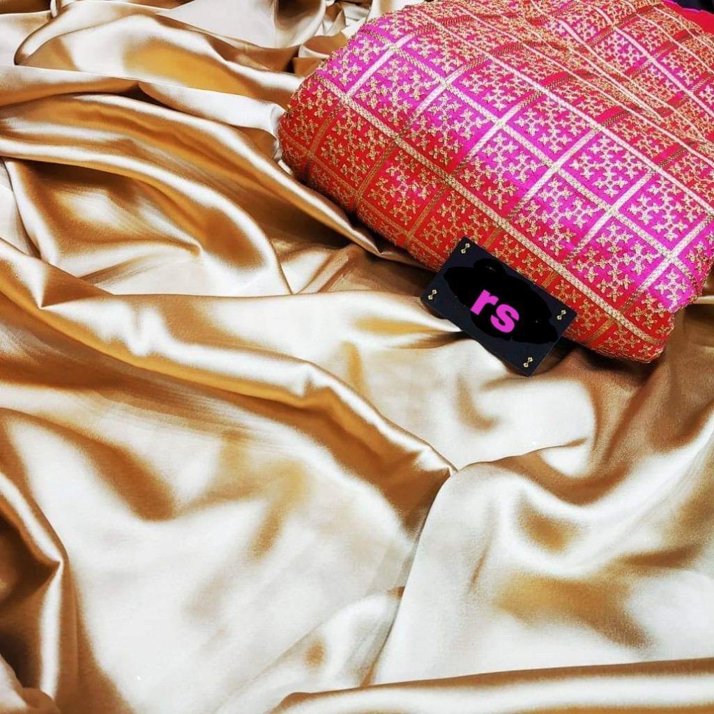 Indiansaari Present  Beautiful Sartin silk  saree for women