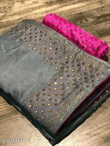 Indiansaari Present  Beautiful Zoya silk Stone saree for women