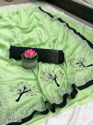 Indiansaari Present  Beautiful Vichitra tree silk  saree for women