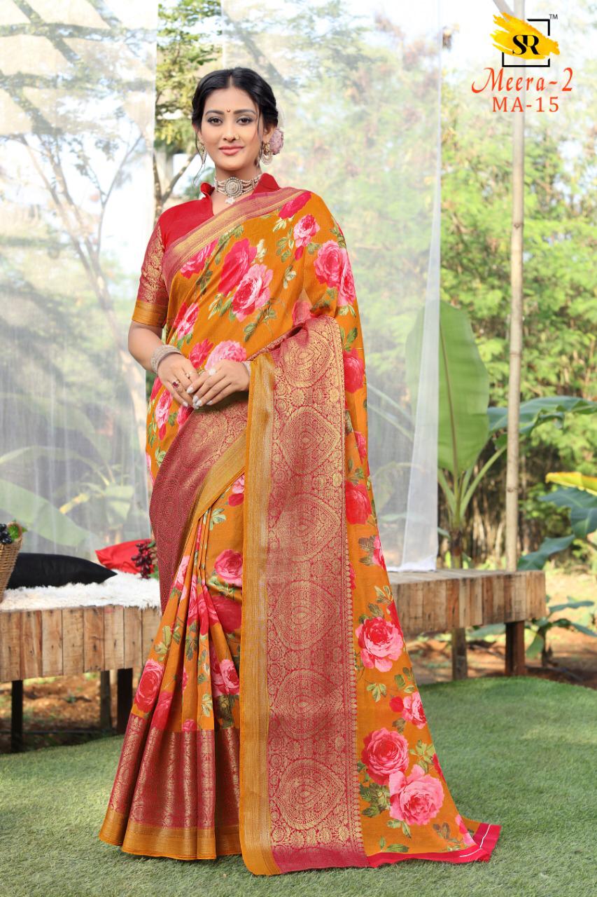Indiansaari Beautiful Meera Cotton silk heavy banarasi  saree for women