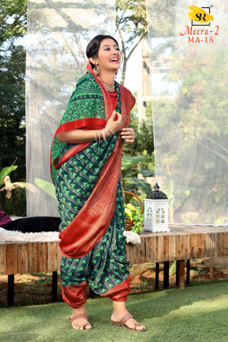 Indiansaari Beautiful Meera Cotton silk heavy banarasi  saree for women