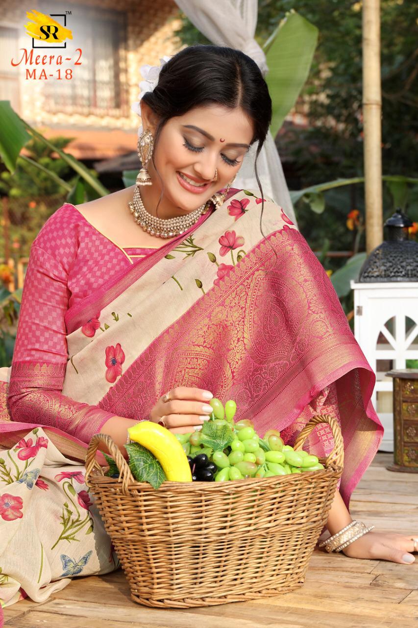 Indiansaari Beautiful Meera Cotton silk heavy banarasi  saree for women