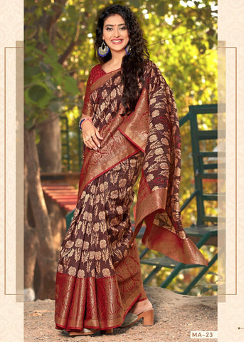 Indiansaari Beautiful Cotton silk heavy banarasi  saree for women