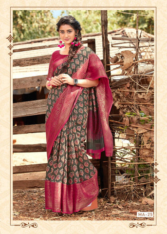 Indiansaari Beautiful Cotton silk heavy banarasi  saree for women