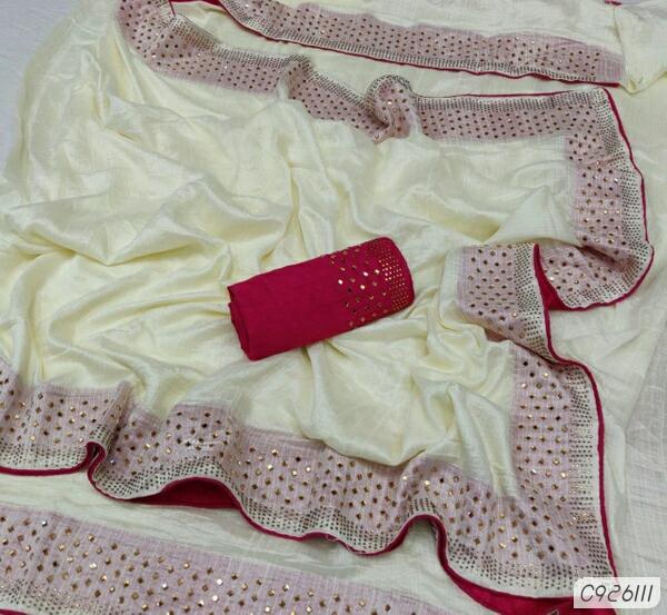 Indiansaari Present  Beautiful Zoya silk Stone saree for women