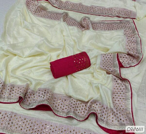 Indiansaari Present  Beautiful Zoya silk Stone saree for women