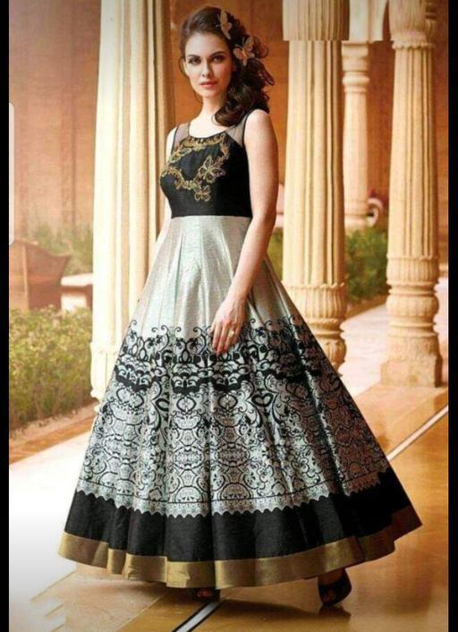 Indiansaari Present heavy taffeta silk western wear  for women