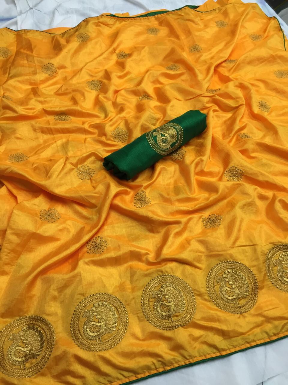 Eralook Present  Sana silk with embroidered work saree for women