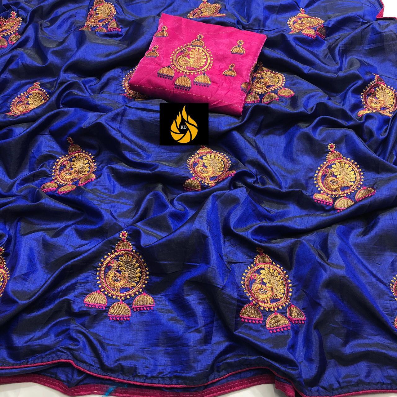 Eralook Present  Sana silk with embroidered work saree for women