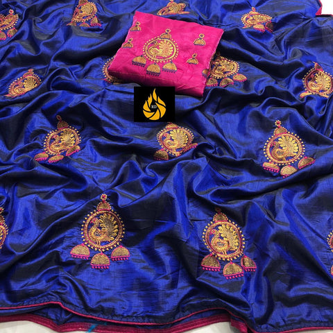 Eralook Present  Sana silk with embroidered work saree for women