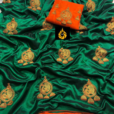 Eralook Present  Sana silk with embroidered work saree for women