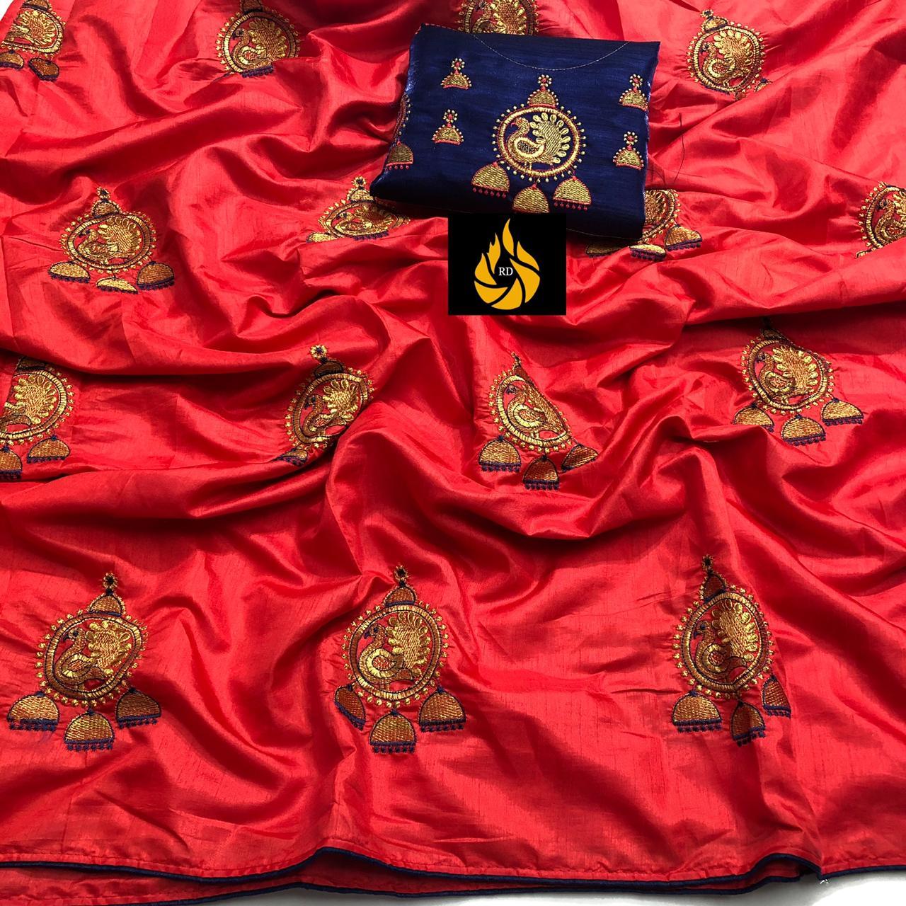 Eralook Present  Sana silk with embroidered work saree for women