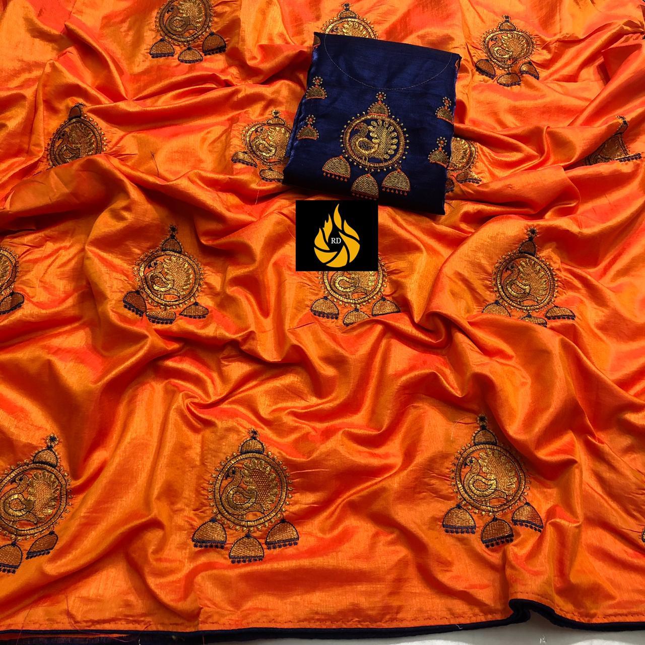 Eralook Present  Sana silk with embroidered work saree for women