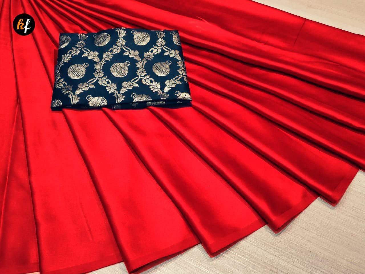 Indiansaari Printed Satin silk saree for women