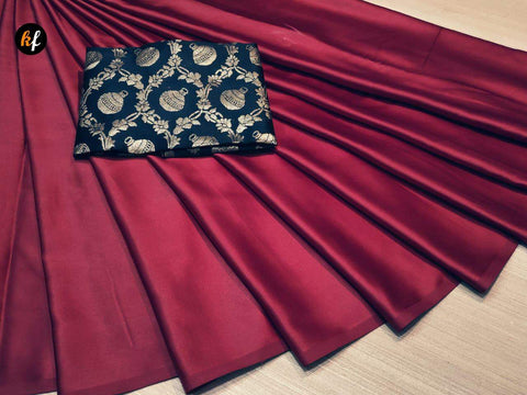 Indiansaari Printed Satin silk saree for women