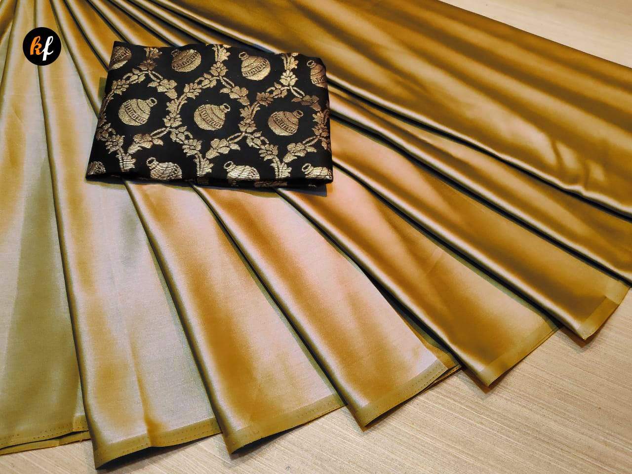 Indiansaari Printed Satin silk saree for women