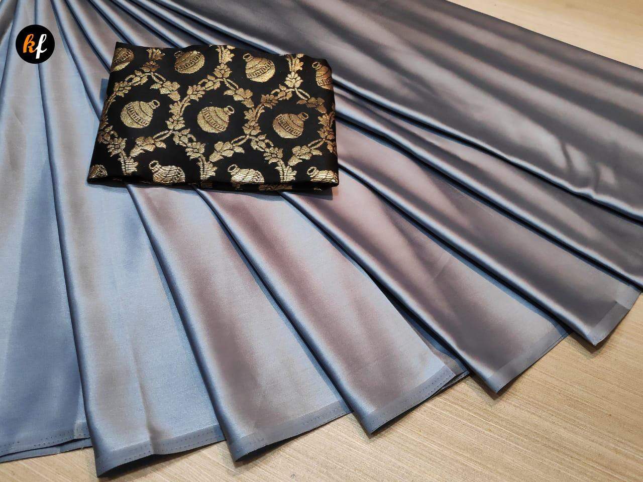 Indiansaari Printed Satin silk saree for women