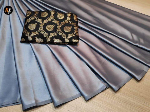 Indiansaari Printed Satin silk saree for women