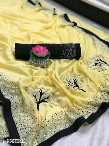 Indiansaari Present  Beautiful Vichitra tree silk  saree for women