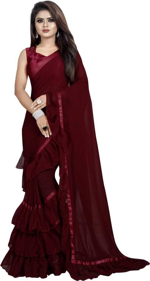 Eralook Present Ruffel saree for women