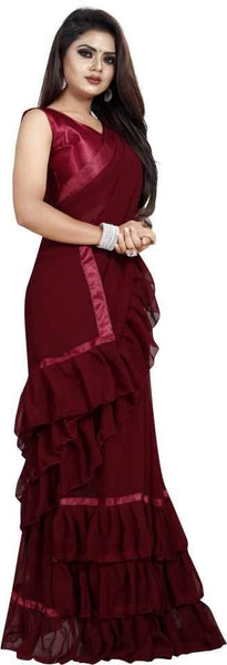 Eralook Present Ruffel saree for women