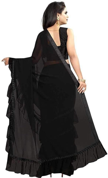 Eralook Present Ruffel saree for women