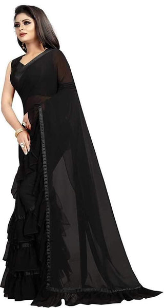 Eralook Present Ruffel saree for women
