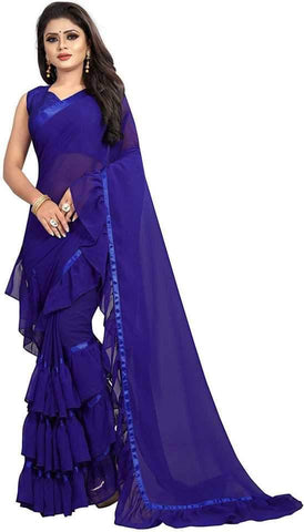 Eralook Present Ruffel saree for women