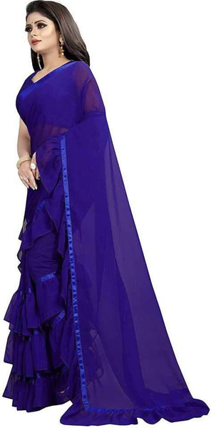 Eralook Present Ruffel saree for women