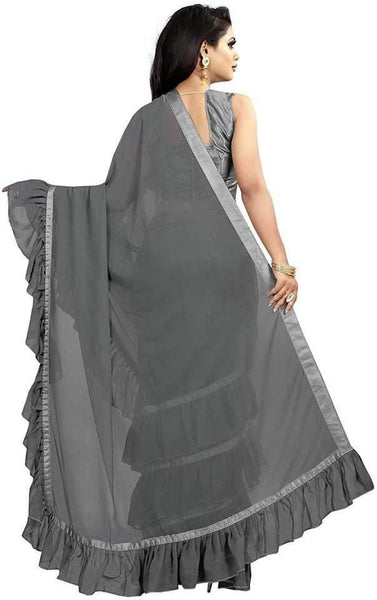 Eralook Present Ruffel saree for women