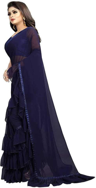 Eralook Present Ruffel saree for women