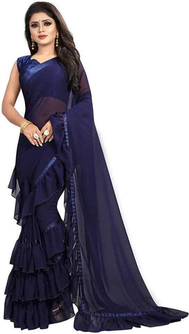 Eralook Present Ruffel saree for women
