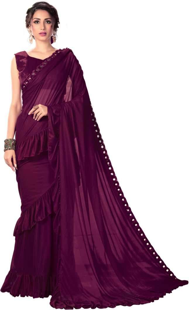 Indiansaari Present  Beautiful Lycra Bland saree for women