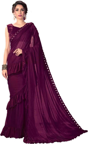 Indiansaari Present  Beautiful Lycra Bland saree for women
