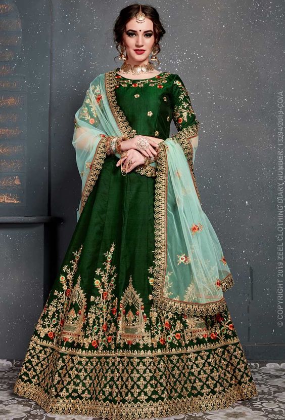 Eralook taffeta Tajmahal  lehengha choli for women(free size, Multicolour)